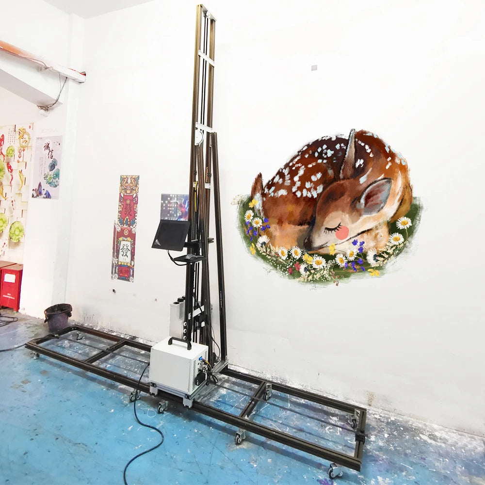 4 Meter UV Wall Printer directly Print on wall Glass Ceramic Tiles Wood Metals 3D Vertical Wall Painting Printing Printer
