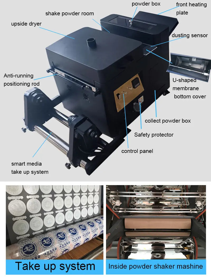 Factory Dtf Printer A3 T Shirt Textile Printing Machine 30Cm Dtf Printer With Powder Shaker