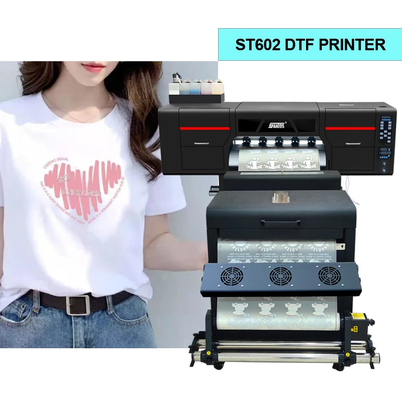 T Shirt Fabric Dtf Printer A1 Xp600 Print Head Heat Transfer Pet Film 60Cm Dtf Printer Printing Machine