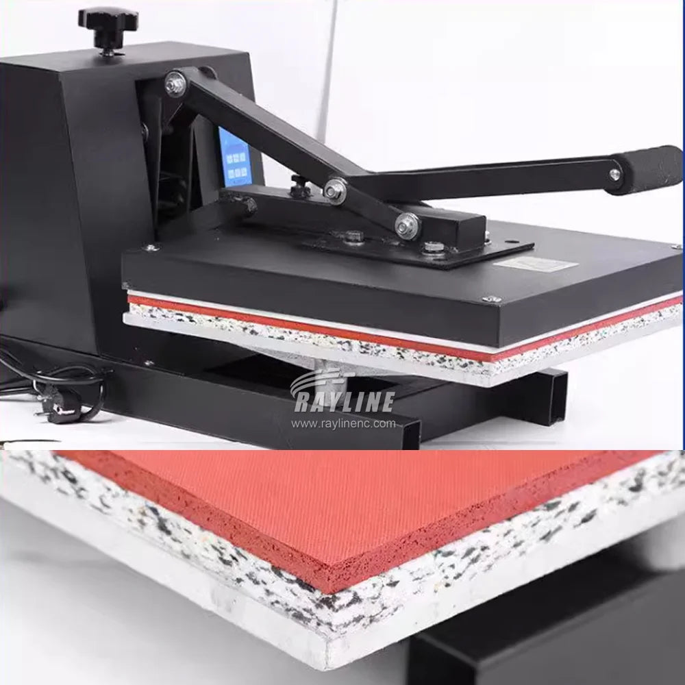 Clamshell Heat Press Machine Multifunctional Heat Transfer for T Shirts Mugs Caps Plates Digital Sublimation DIY