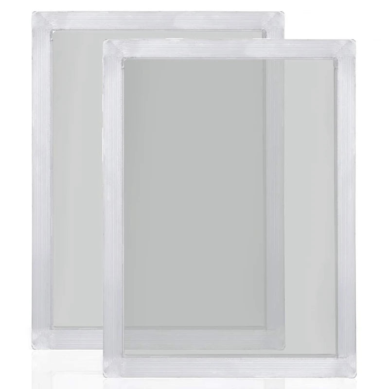 2Pcs A4 Screen Printing Aluminum Frame Stretched 120T Silk Screen Polyester Screen for Printed Circuit Board
