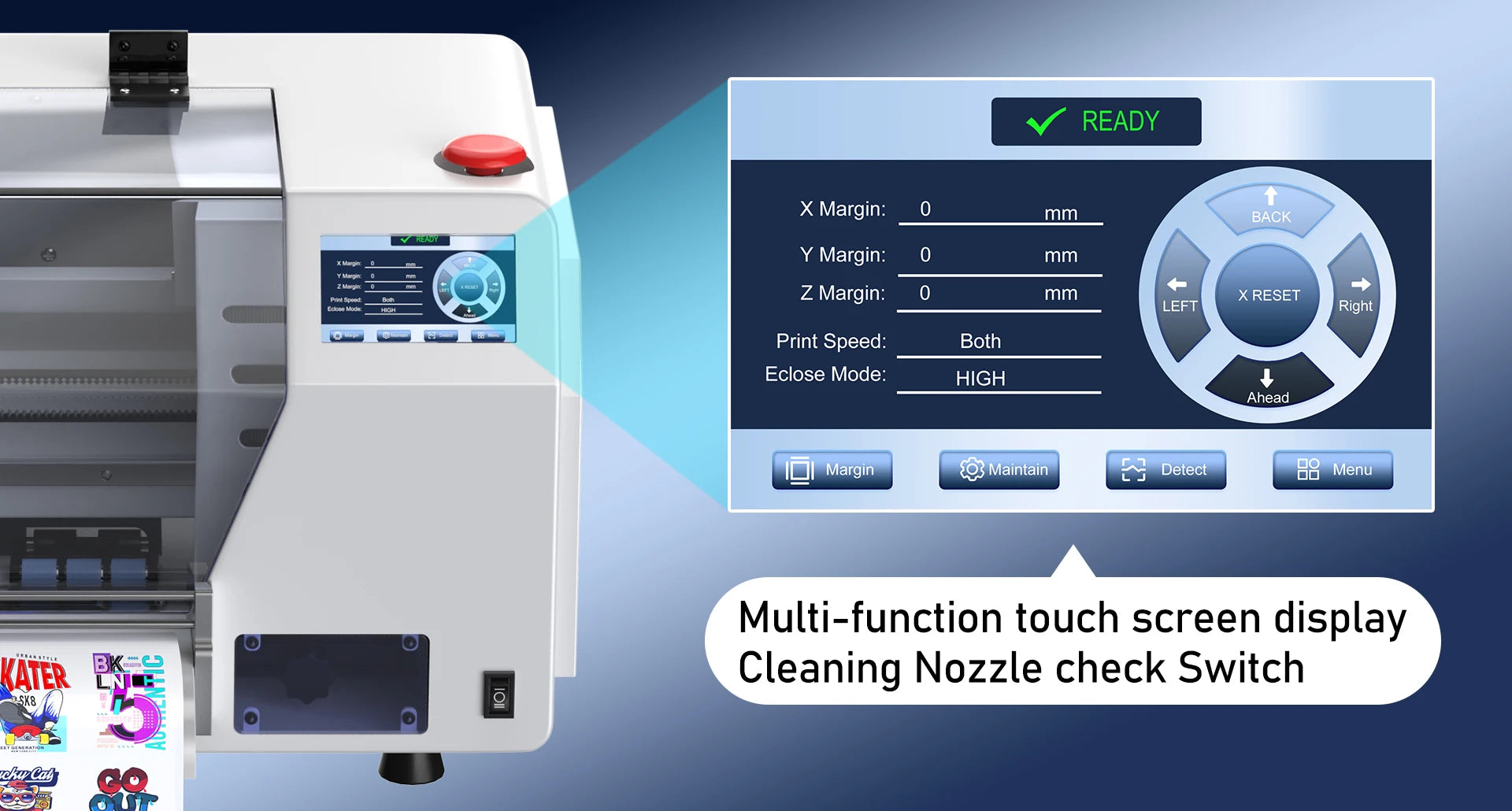 EU USA Stock A3 DTF Printer 13inch with XP600 Print Head | Roll to Roll Direct Transfer Film Printer for T-Shirt Printing