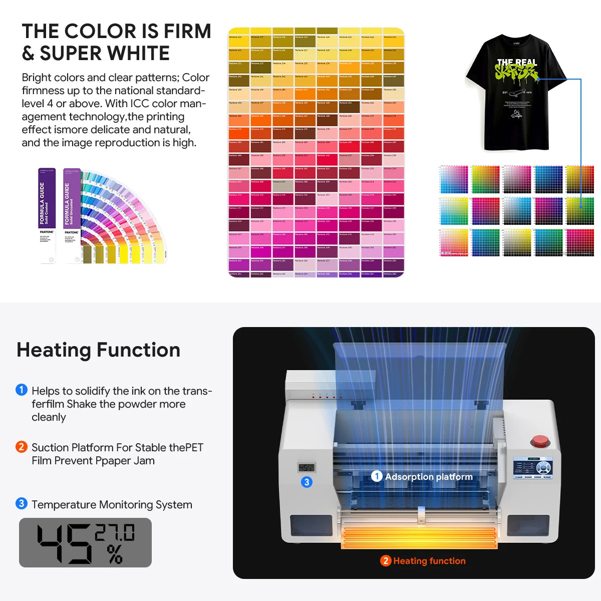 Professional A3 DTF Transfer Printer with XP600 Head Industrial Machine for Film Printing CMYK and White Ink Ready to Ship
