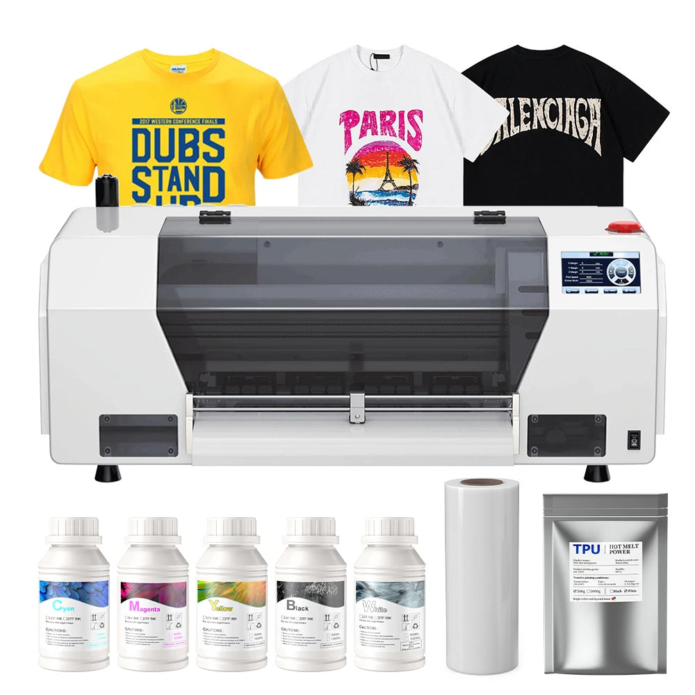 EU USA Stock A3 DTF Printer 13inch with XP600 Print Head | Roll to Roll Direct Transfer Film Printer for T-Shirt Printing