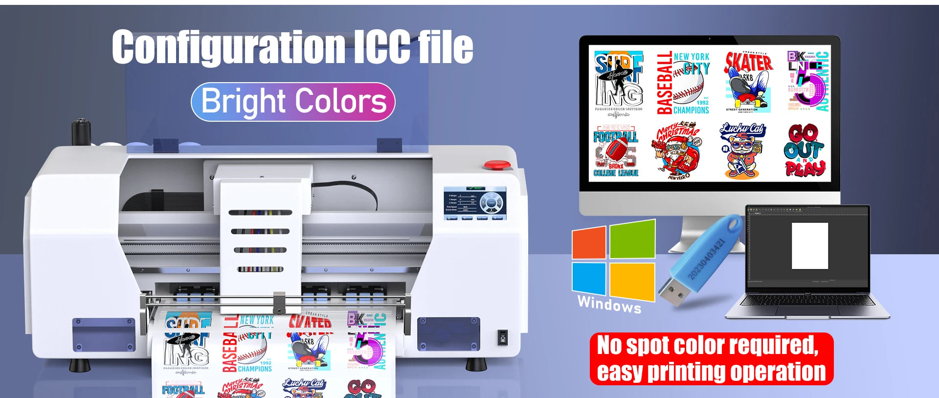 EU USA Stock A3 DTF Printer 13inch with XP600 Print Head | Roll to Roll Direct Transfer Film Printer for T-Shirt Printing