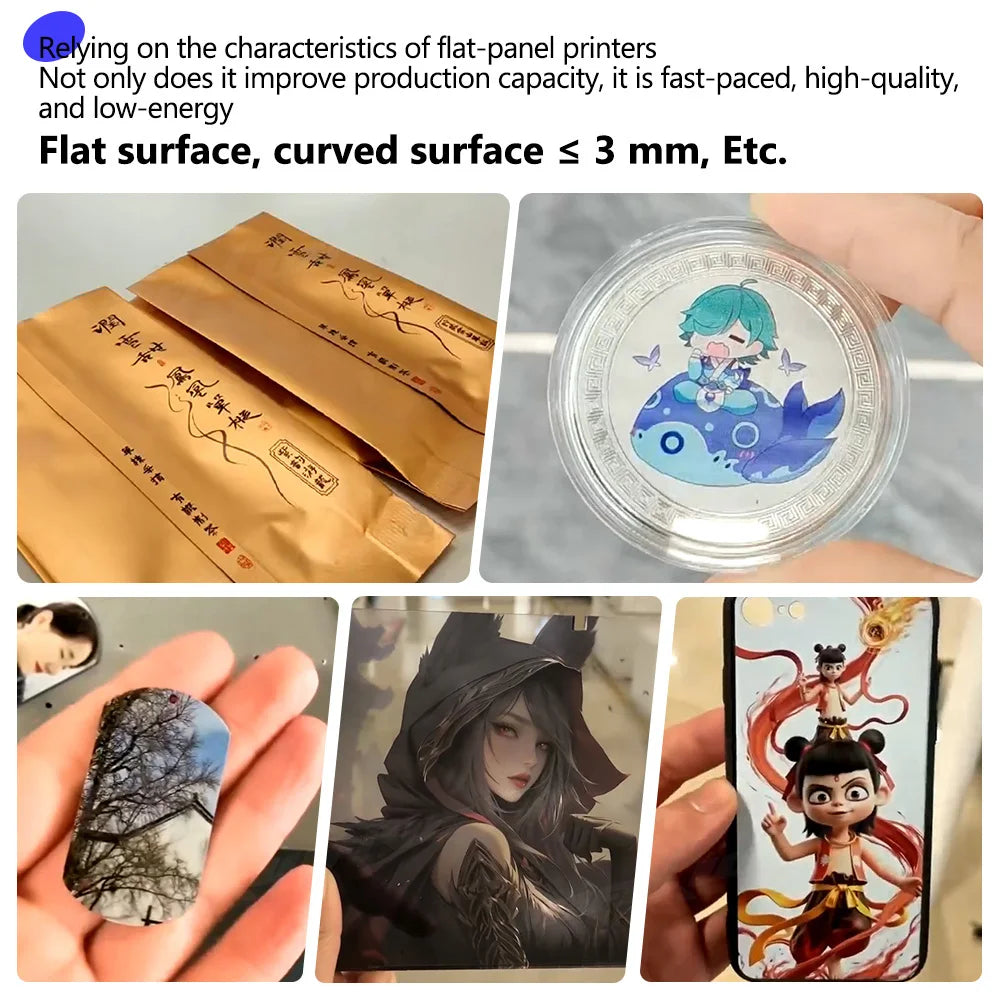 DTF A5 UV LED Phone Case Printer Machine Kit Curing Lamp, Software for Small Business Custom Case Production iPhone Android