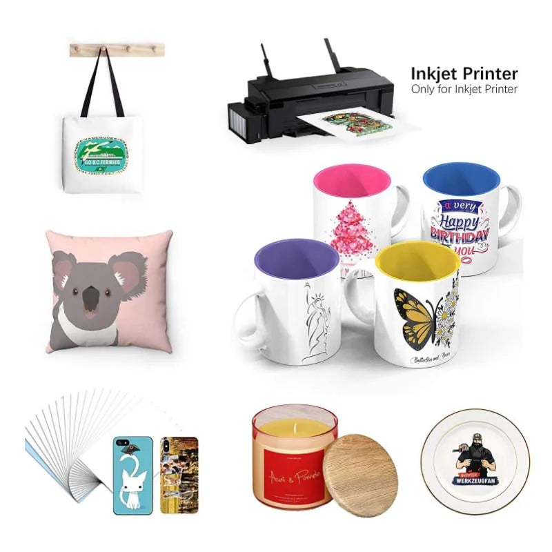 50PCS A4 Sublimation Heat Transfer Paper For Inkjet Printer DIY T Shirt Clothes Bag Cup Ceramics Thermal Transfer Papers