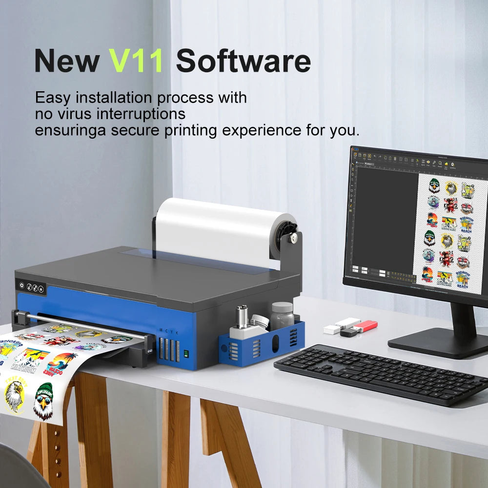 A3 DTF Printer For Epson XP600 Impresora dtf a4 with Roll Feeder Direct to Film Transfer Printer Clothes tshirt Printing Machine