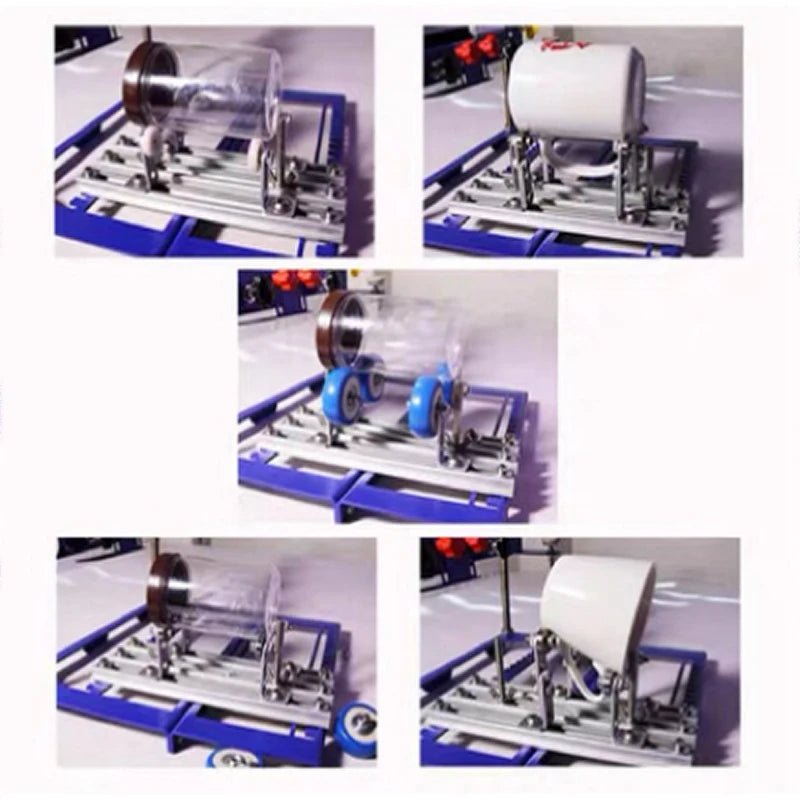 Manual QMH170 Cylinder Curved Screen Printing Machine Pen Cup Mug Bottle Bucket Silk Screen Printer Machine Desktop