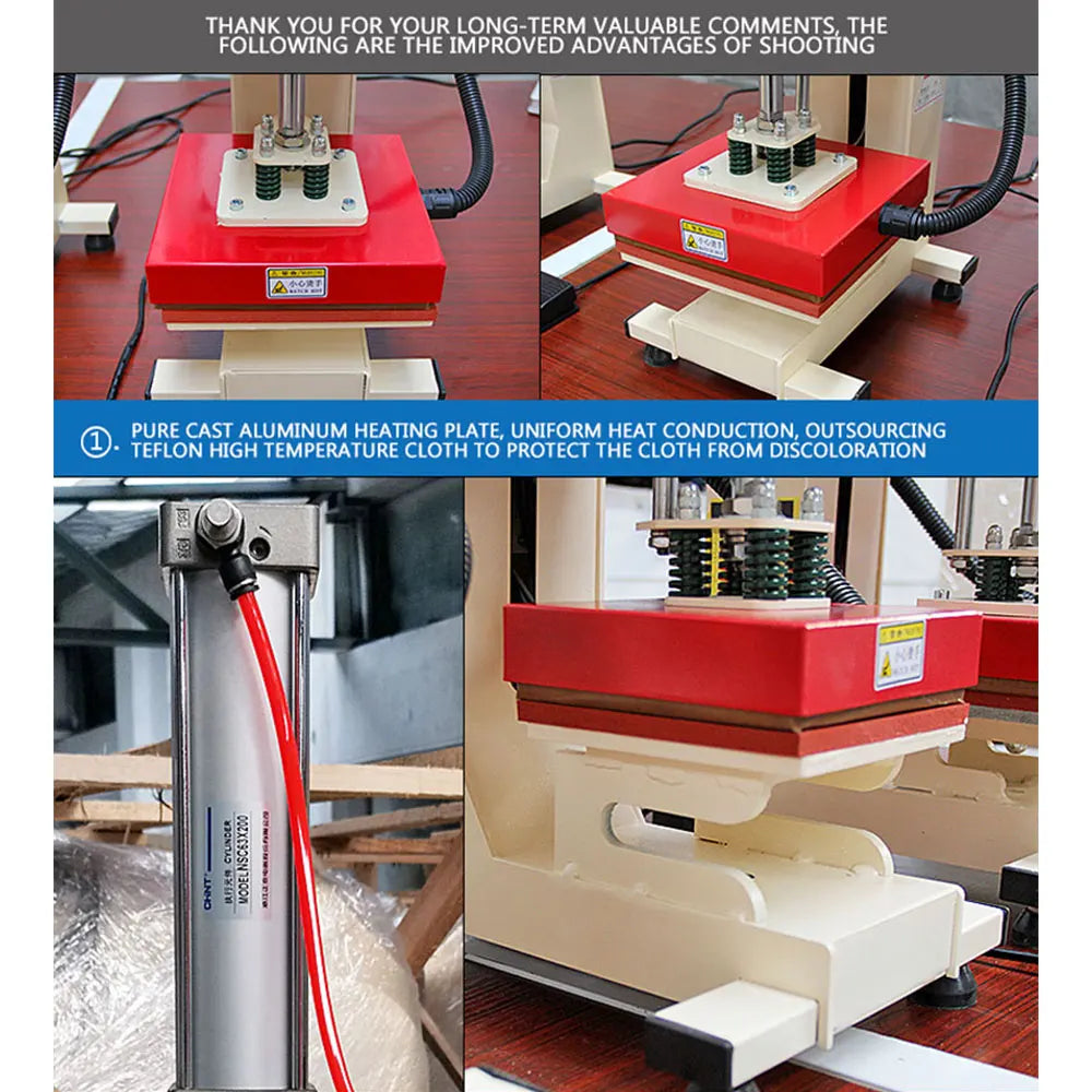 Pneumatic single-station hot stamping machine heat press automatic heat transfer machine printing clothing pattern equipment