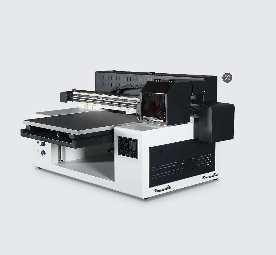 Small desktop A2 size UV flatbed printer for phone cases mug glass printing 6050 UV DTF printer with XP600 heads