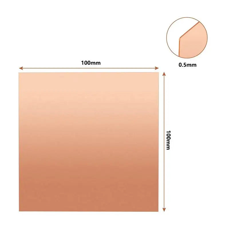 1pcs Copper Sheet Thick0.25mm-8mm Metal Copper Plate 100x100mm 150x150mm Cu Metal Sheet Foil Plate Copper Sheet