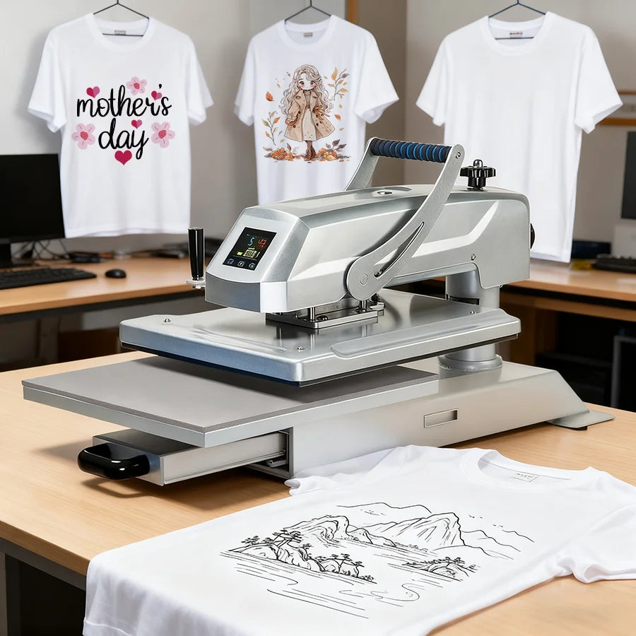 Topjlh Sublimation Wigwag Flat Heat Press Machine T Shirt Phone Case Print Plain Easy Operate Suitable Variety of Flat Products