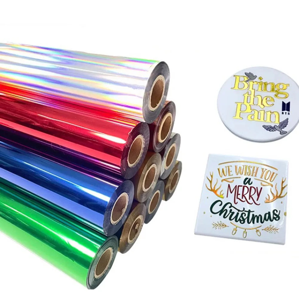 One 16cm Width 20M Length UV Gold Foil Paper Stamping Film UV Digital Printer Gold Foil Paper Silk Screen  Heat Transfer Film