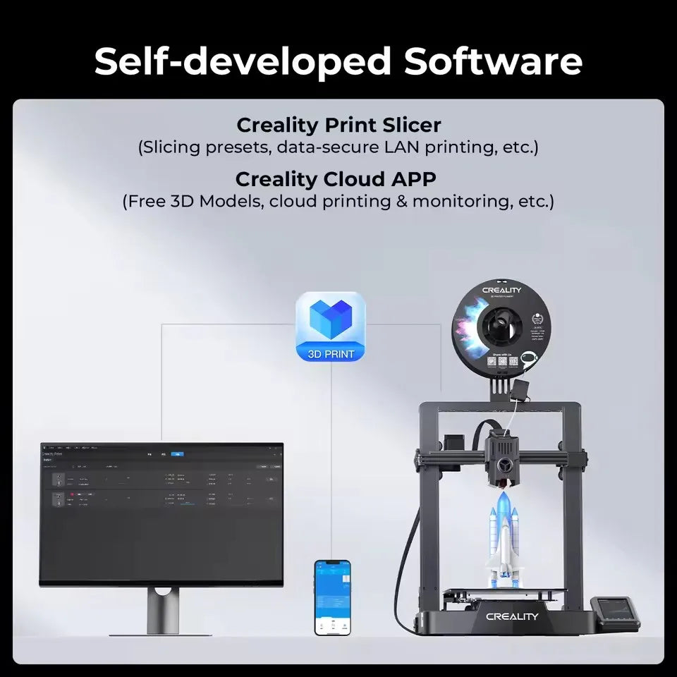 Creality Ender 3 V3 SE/KE 3D Printer Sprite Direct Extrusion 250mm/S Faster Printing Speed Dual Z-Axis CR Touch Control Screen