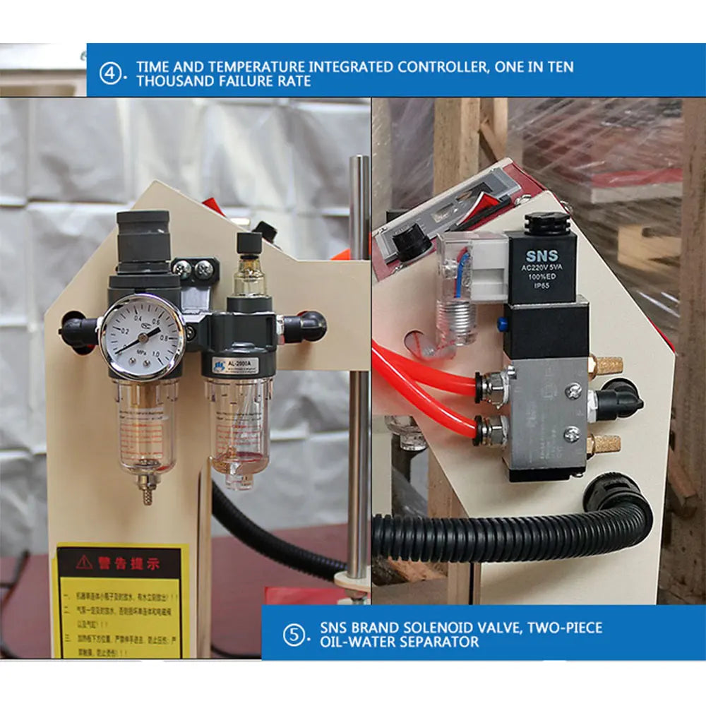 Pneumatic single-station hot stamping machine heat press automatic heat transfer machine printing clothing pattern equipment