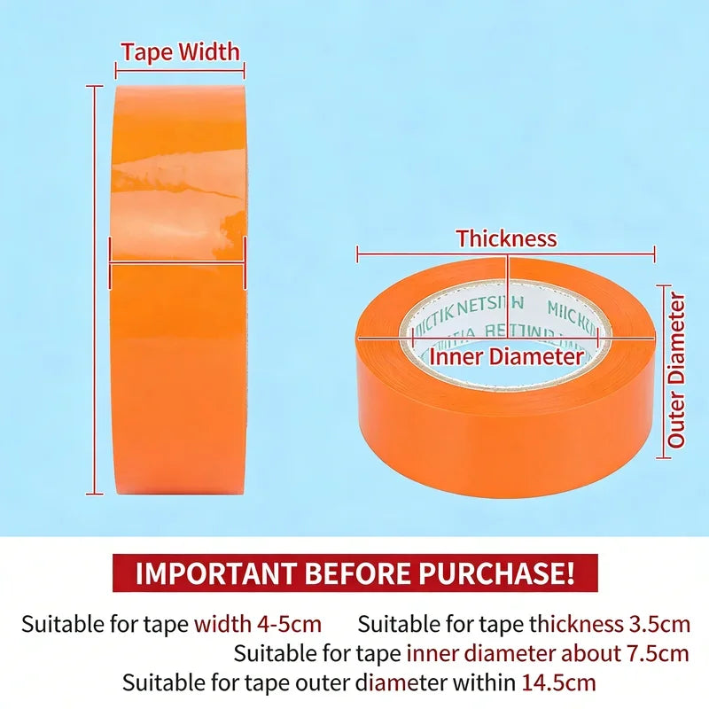 5cm Heavy Duty Tape Dispenser - Manual Packing Machine with Cutter for Office, Shipping & Warehouse Sealing