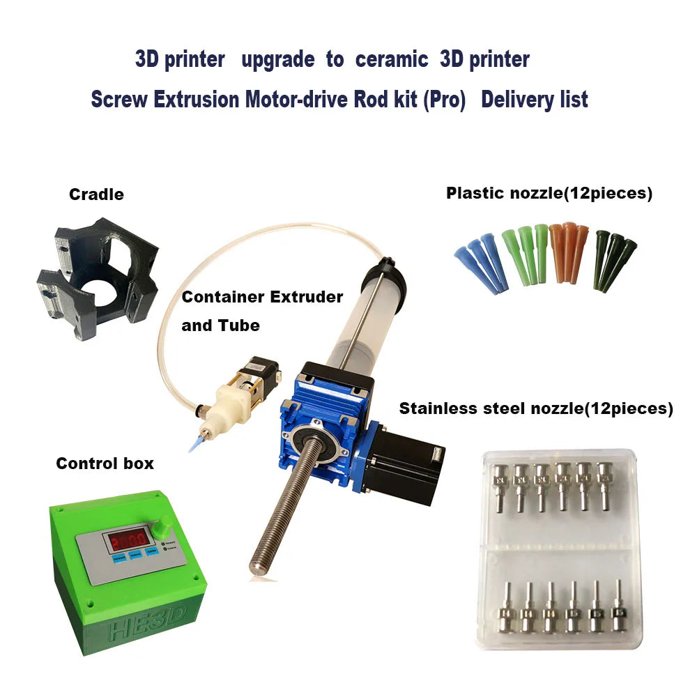 Ceramic 3D printer, clay printer Ender 3  CR-10  Upgrade Package DIY any 3D Printer easy to assembly