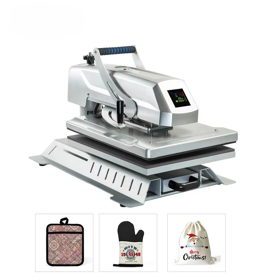 Topjlh Sublimation Wigwag Flat Heat Press Machine T Shirt Phone Case Print Plain Easy Operate Suitable Variety of Flat Products