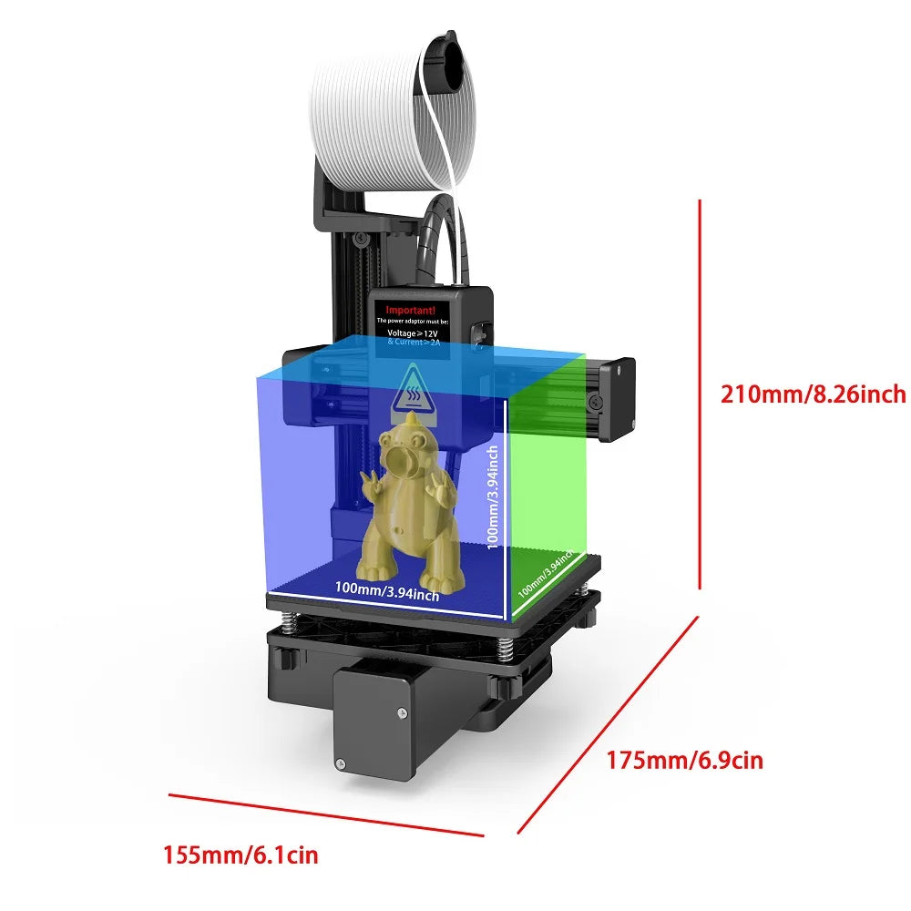 Easythreed K10 Mini 3D Printer Easy To Use One-click Print Mainboard With Magnetic Platform Desktop Mini Printer For Beginner