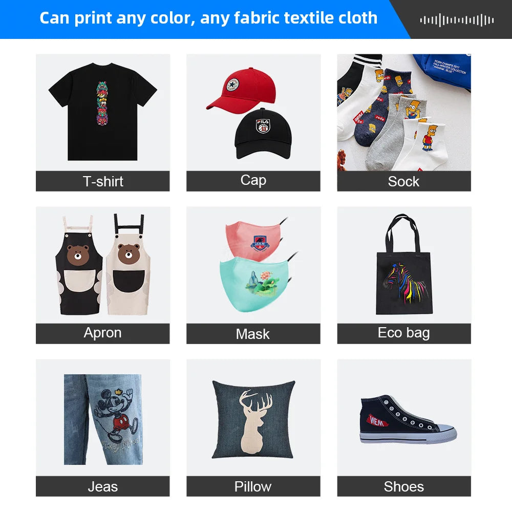 A3 T-shirt DTF-printer Supplier XP600 Print head DTF Transfer PET Film Vinyl Digital Printers for Clothing