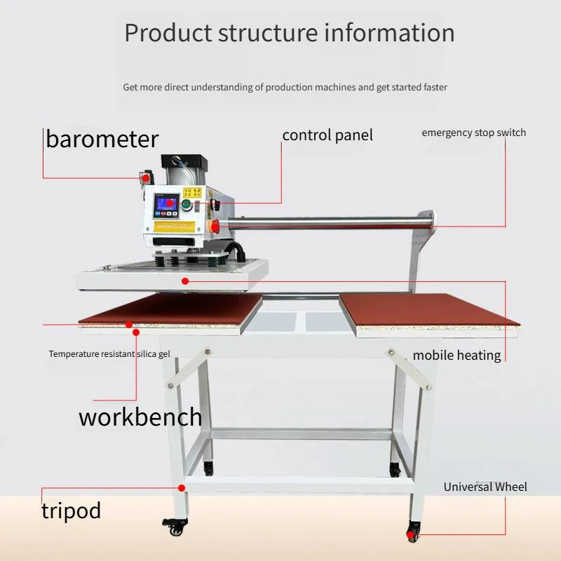 Popular Style Sublimation T-Shirt Heat Press Machine Two Station T Shirt Heat Transfer Machine