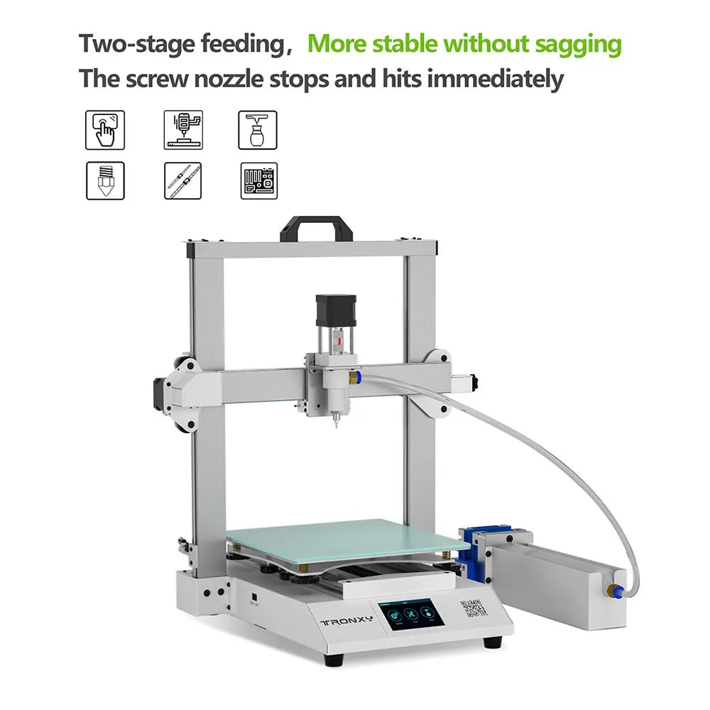 2024 Tronxy Ceramic Clay 3d Printer Moore 2 Pro Exclusive OSG Dual Core Guide Rail High Quality Print 32 Bit Silent Mainboard