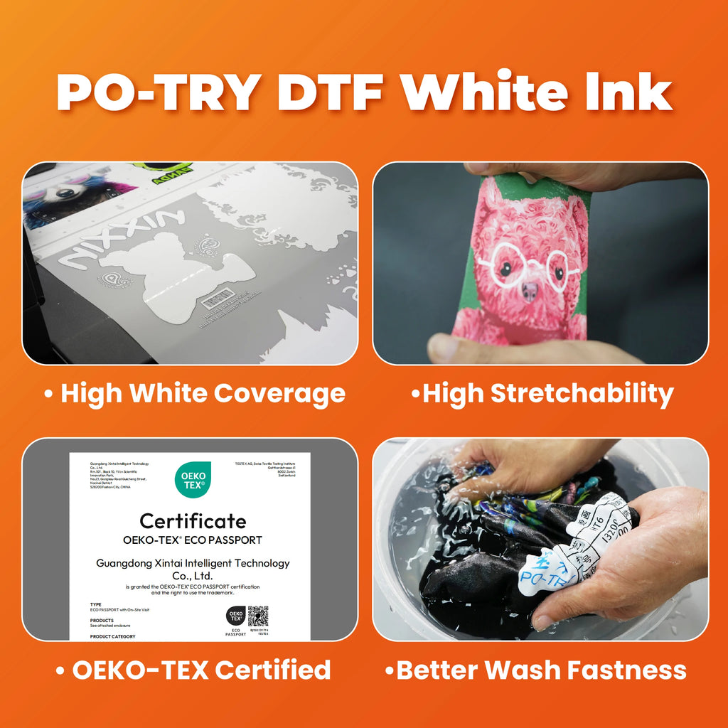 PO-TRY 60 cm Large Format DTF Printer Inkjet Heat Press Vinyl Paper PET Film DTG T Shirt Transfer T-shirts Printing Machine