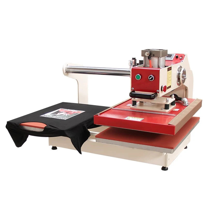 Double-position Sublimation Label Heat Press Machine Pneumatic Automatic Hot Stamping Machine for DIY T-Shirt Printer Phone Case