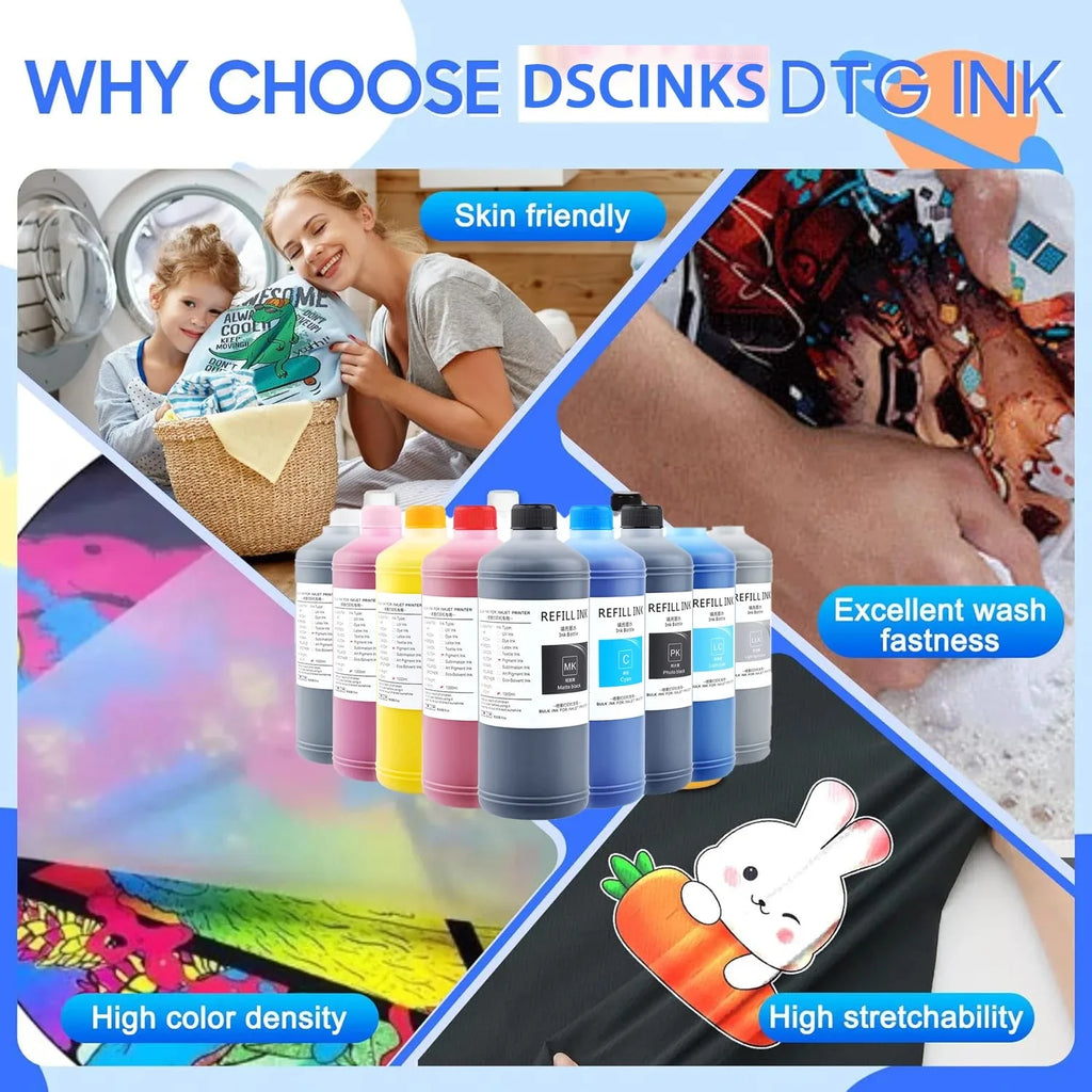 1000ml DTG Textile Ink white ink For Epson L1800 L805 1390 Sure Color F2000 F2100 F2130 F2140 F2150 F2160 DX5 DX6 printer