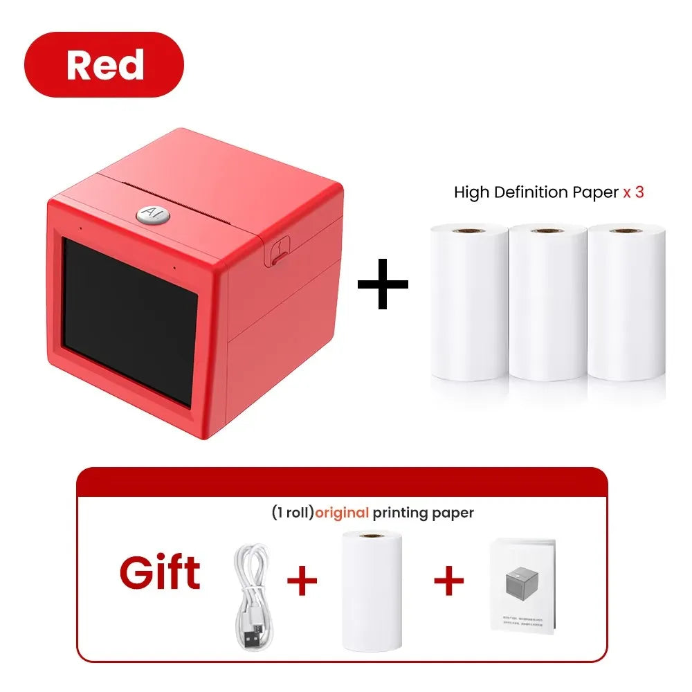 AI New Magic Box Voice Text Picture Printing Mini Thermal Printer WIFI Connect To Mobile Phone Parent-child Interaction Portable