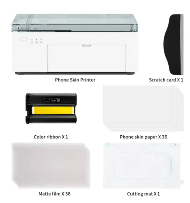 FONLYU Mini HD Laser Glitter Color Printer DIY WiFi Direct Connection Portable Mini Mobile Phone Back Film Printing Sticker New