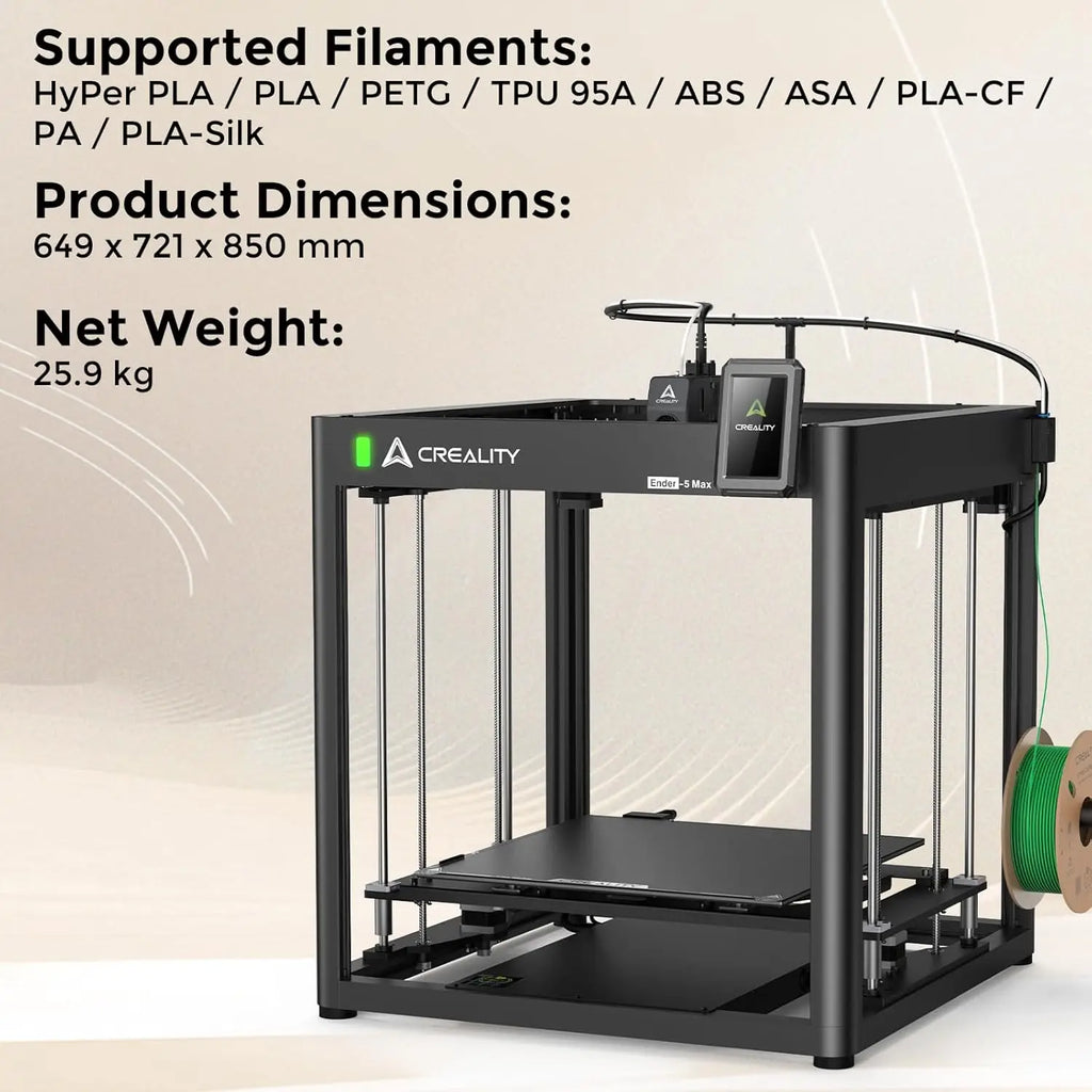 Creality Ender-5 Max 3D Printer,400x400x400mm Large Build Volume, 700mm/s High-Speed Printing, 36-Point Auto Leveling