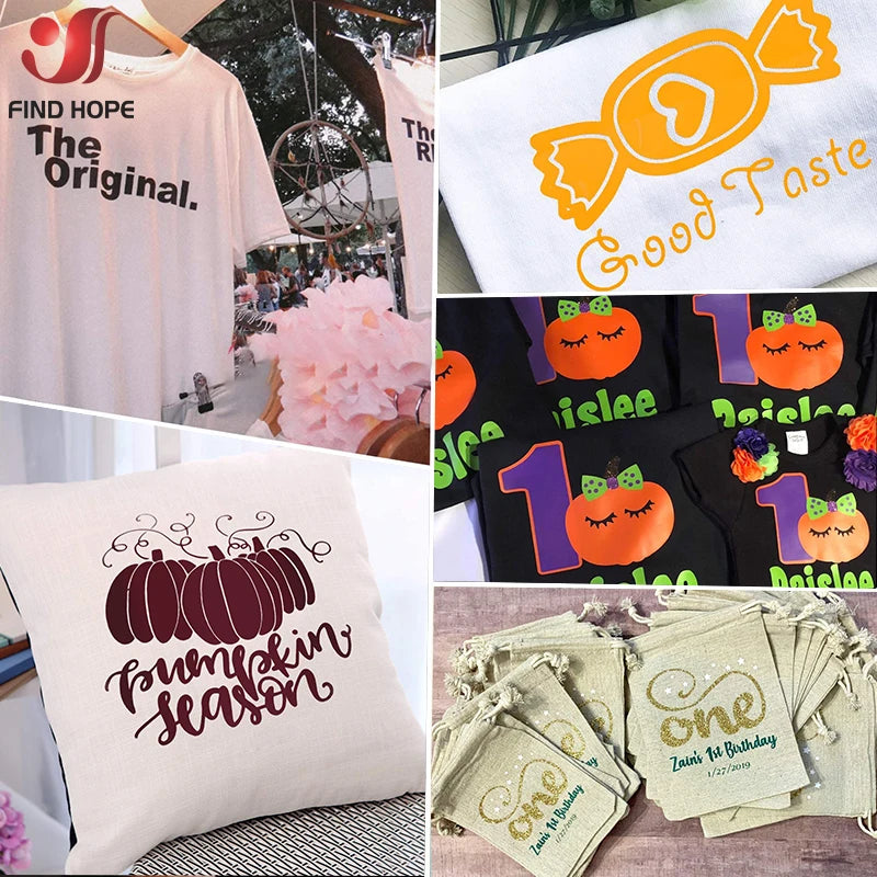 Easy Weed PU Heat Transfer Vinyl Sheet/Roll for Clothing Iron on Hot Press Cut Film HTV Printed DIY Tablecloth Bags Dress Decor