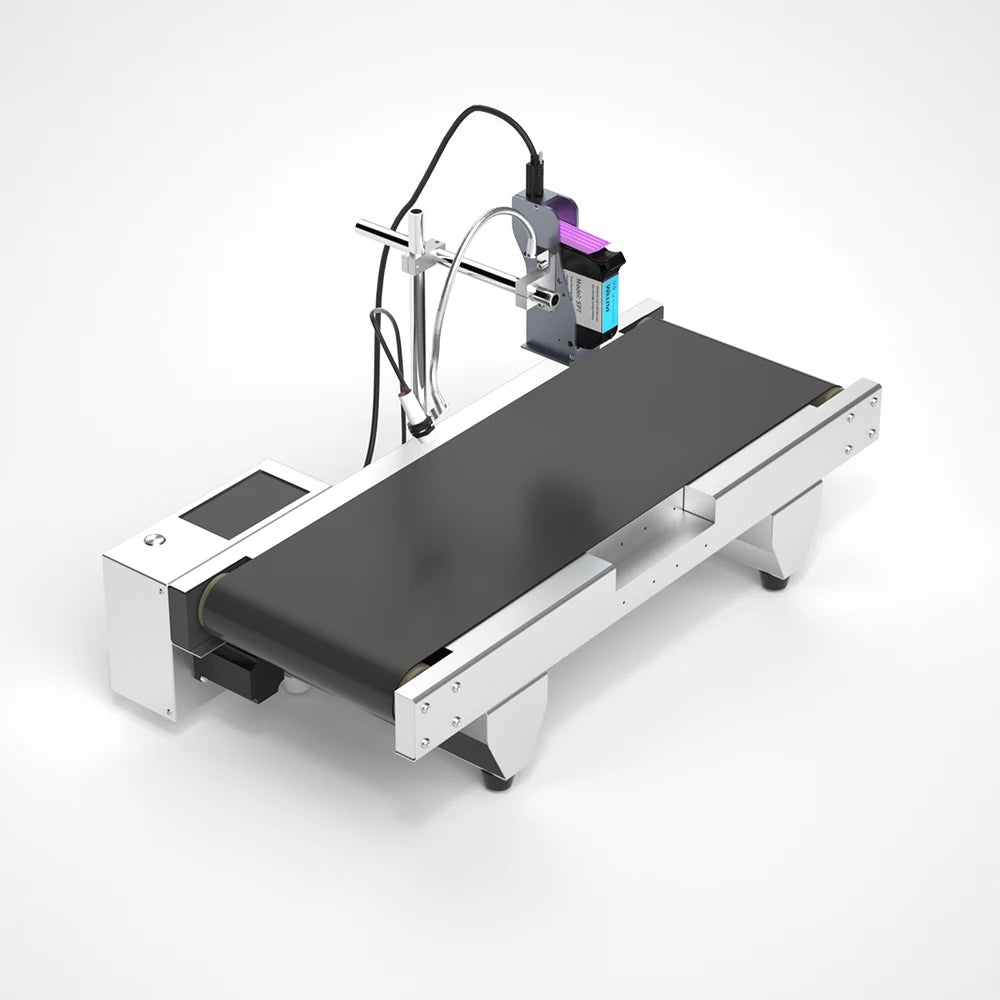 Willita Online TIJ Inkjet Printers with Conveyor Belt All in One For Barcode Expiry Date QR Code Logo Continuous Coding Machine