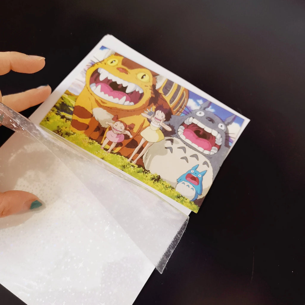 Transprent Foil Big Head Back Holographic Photo Paper for Head 50 Sheets 210 X 297 MM DIY Package Color Card