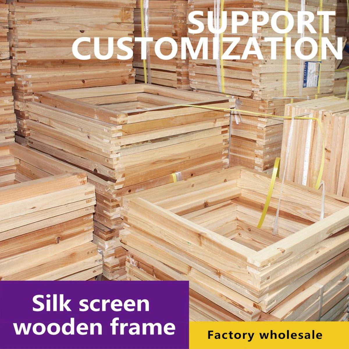 6pcs Wooden Screen Printing Frames Durable Silk Screen Printing Wood Frame for Screen Print Stencil Tool Parts A3/A4/A5