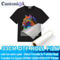 33cm DTF PET Film Roll Direct Transfer to T-shirt Heat Transfer DTF Printer A3 A2  cold hot warm peel