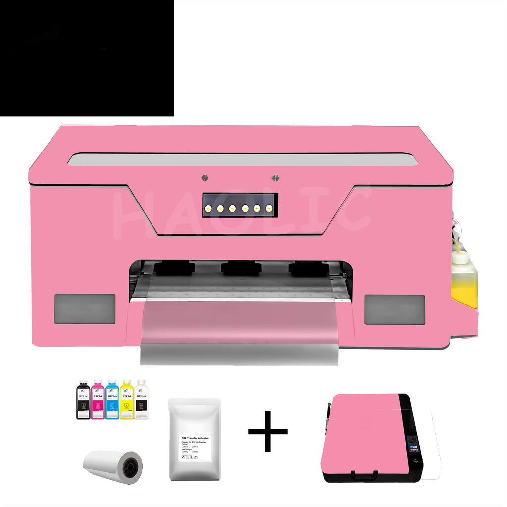 2025 Pink Digital  A3 DTF Printer XP600 Pet Film 13Inch Dtf Printer With Pink Oven for Any Textile