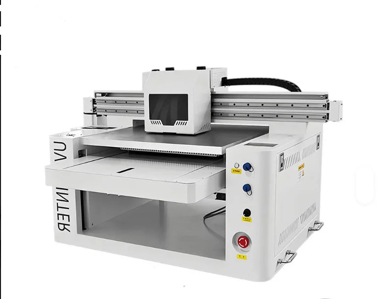 Small desktop A2 size UV flatbed printer for phone cases mug glass printing 6050 UV DTF printer with XP600 heads