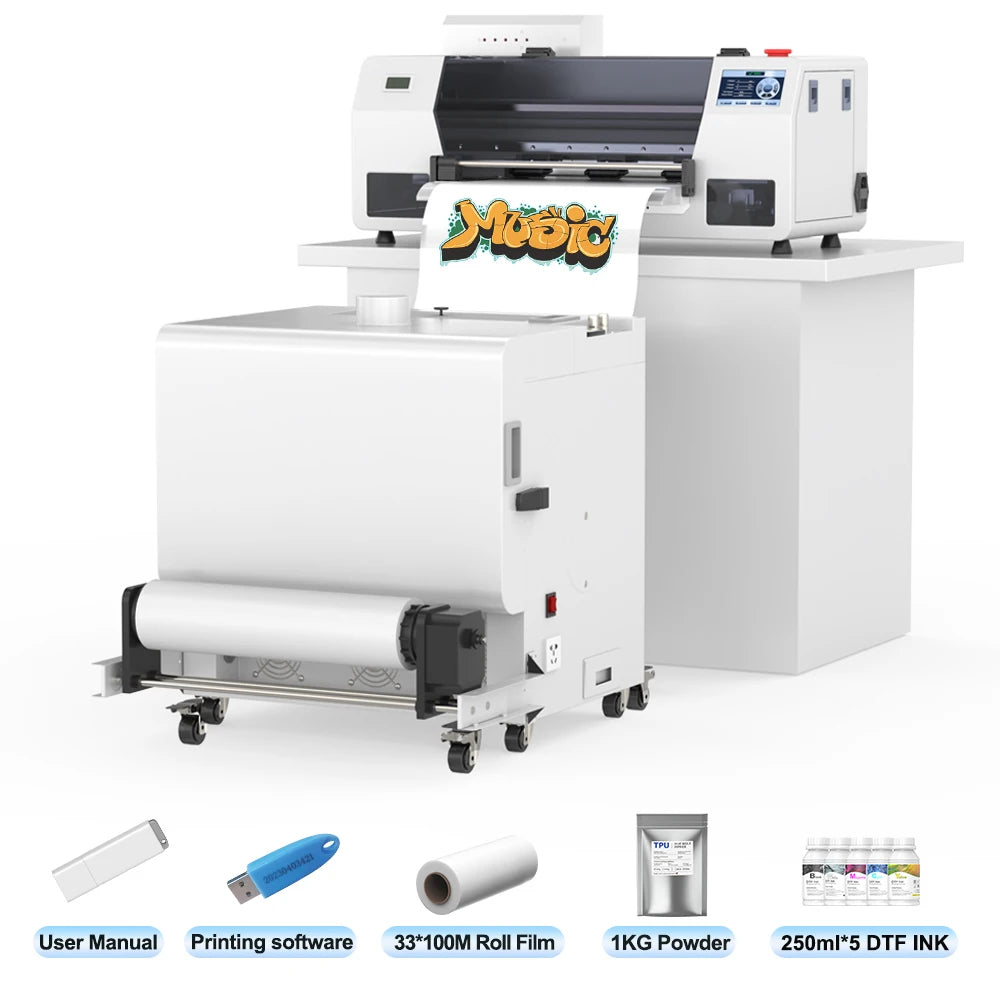A3 i3200 DTF Printer Impresora For Epson I3200HD Printer A3 DTF T-shirt Printing Machine With Oven DTF Direct Transfer Printer