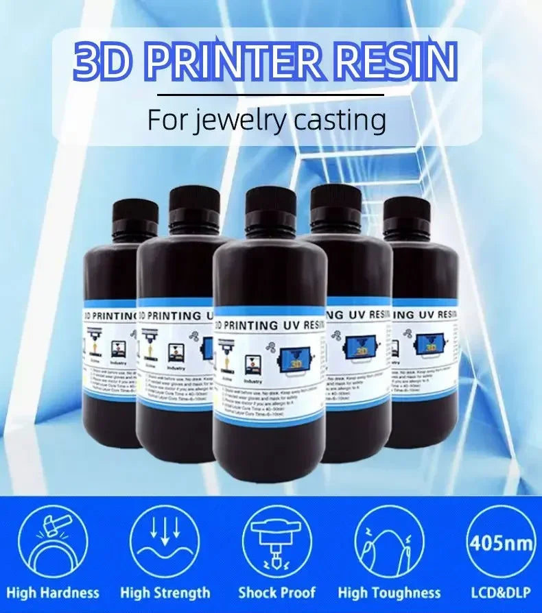 3D High Wax 80% Liquid Photopolymer Resins 3D Casting Resins Jewelry Castable Resin for LCD DLP SLA Printer