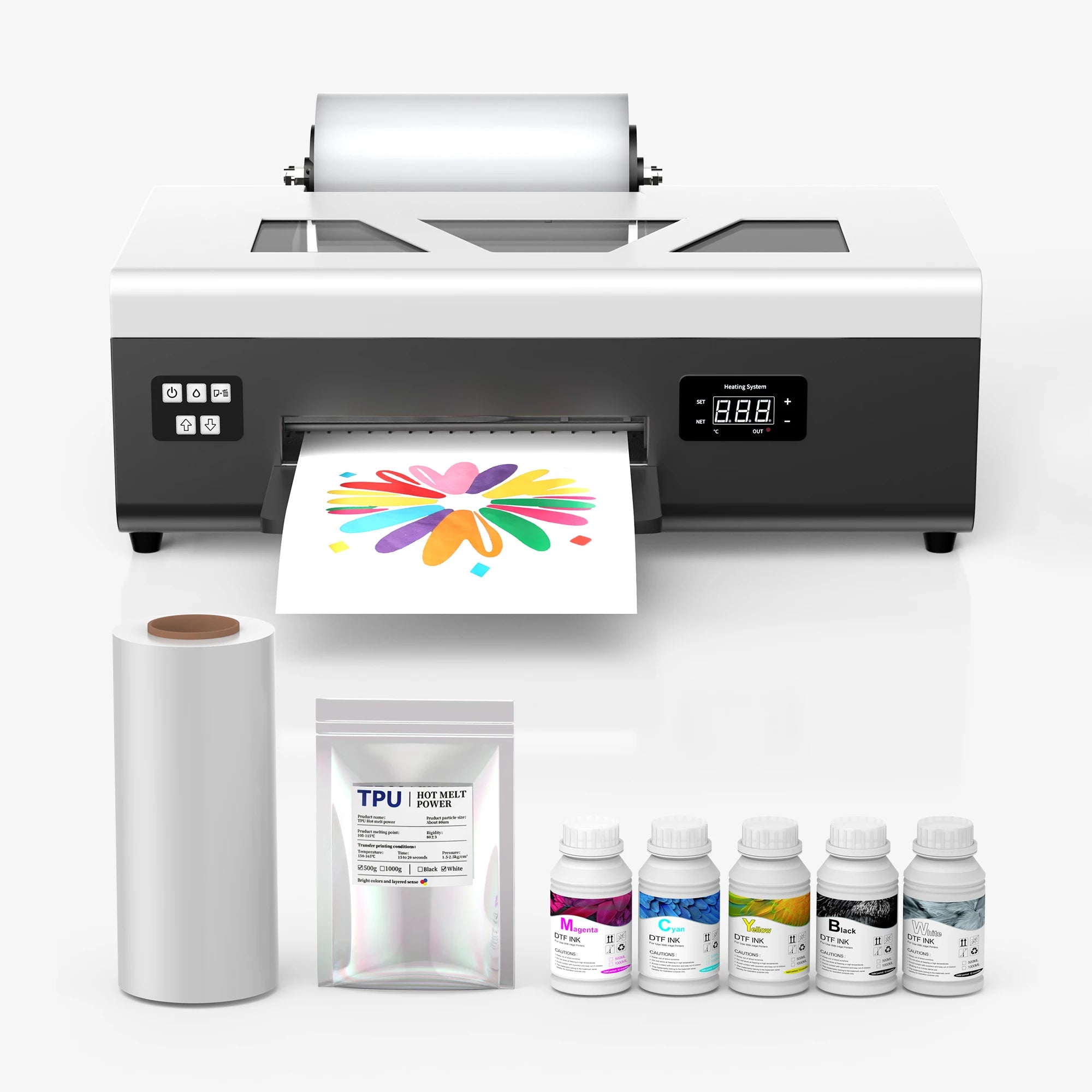 A4 DTF Printer L805 Printhead 21cm 8.2" Roll to Roll Direct to Film Transfer DTF Printing Machine for T-shirt Textile Clothes