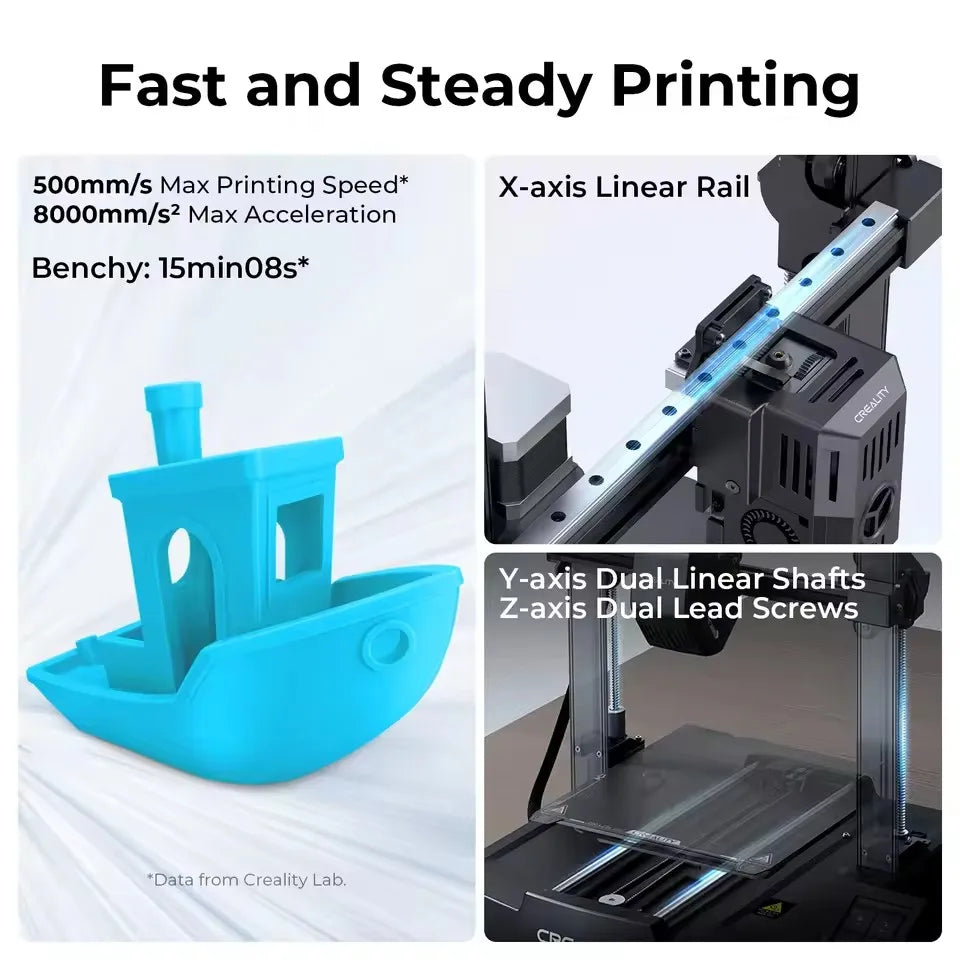 Creality Ender 3 V3 SE/KE 3D Printer Sprite Direct Extrusion 250mm/S Faster Printing Speed Dual Z-Axis CR Touch Control Screen