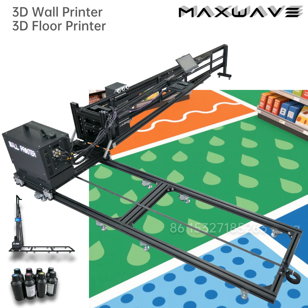 3D Wall Floor Printer Wall Mural Printer UV Laser vertical printing Machine for Home Decoration inkjet Painting Outdoor wall
