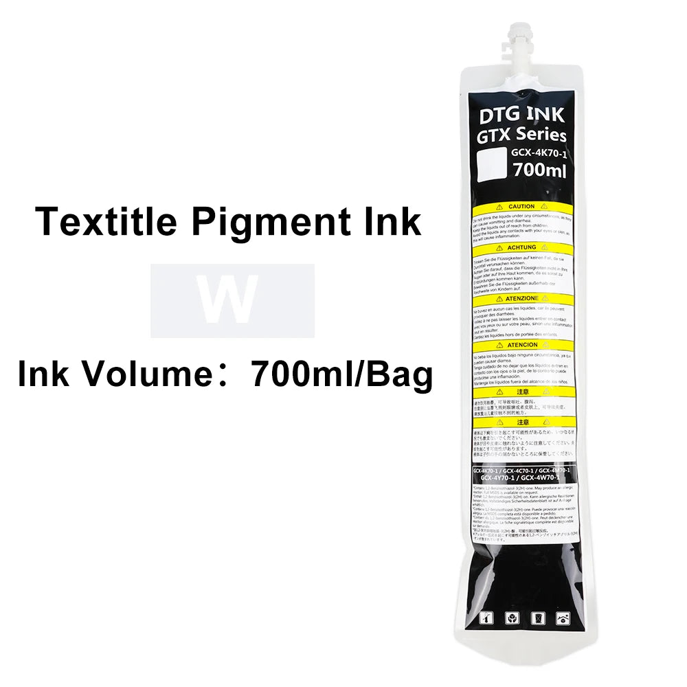 Winnerjet GTX ink bag 700ml High quality DTG Textile ink For Brother GTX-422 GTX-423 GTX-425 GTX-600 GTX PRO Brother printer ink