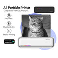 Portable A4 Thermal Printer Bluetooth Photos PDF Document Printing Machine Folded Rolls Paper For Office Work Home School Travel