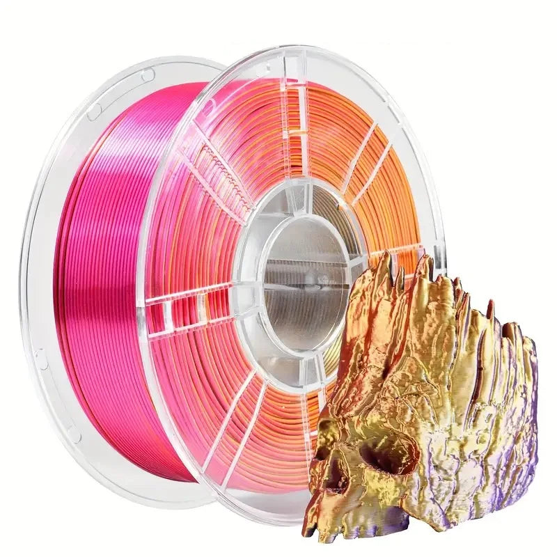 1kg 3D printer PLA silk filament 1.75mm multi-color silk texture smooth gradient effect material FDM printer consumables