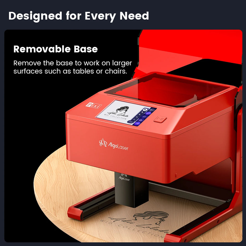 AlgoLaser Mini Portable Laser Engraver DIY Touch Screen Machine Painted Dog Tag Paper Leather Wooden Plastic Logo CNC Machine