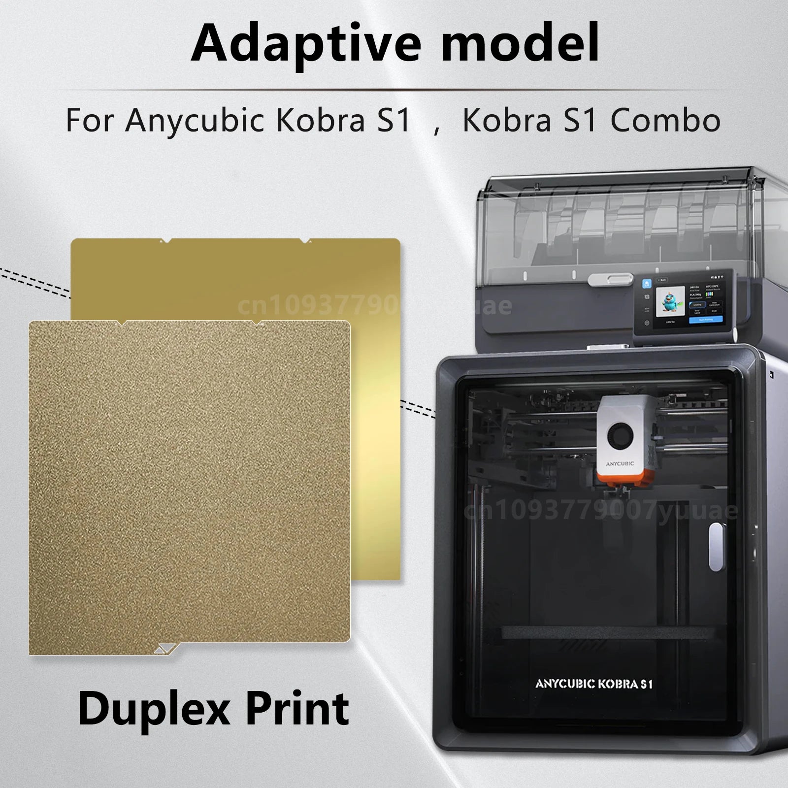 For Kobra S1 Combo Build Plate Kobra S1 PEI Sheet Spring Steel Double Sided Smooth PEO PET PEY for Anycubi Kobra S1 Print Plate